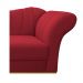 Recamier Vanessa 185cm Lado Esquerdo Suede Vermelho - Amarena Móveis
