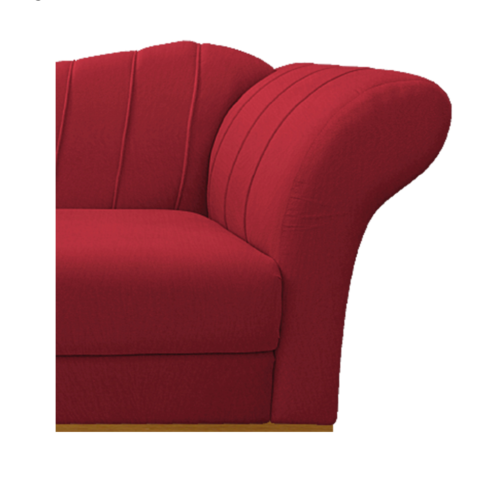 Recamier Vanessa 185cm Lado Esquerdo Suede Vermelho - Amarena Móveis
