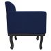 kit 02 Poltronas Classic Pés Luís XV Suede Azul Marinho - Amarena Móveis