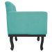kit 02 Poltronas Classic Pés Luís XV Suede Azul Tiffany - Amarena Móveis