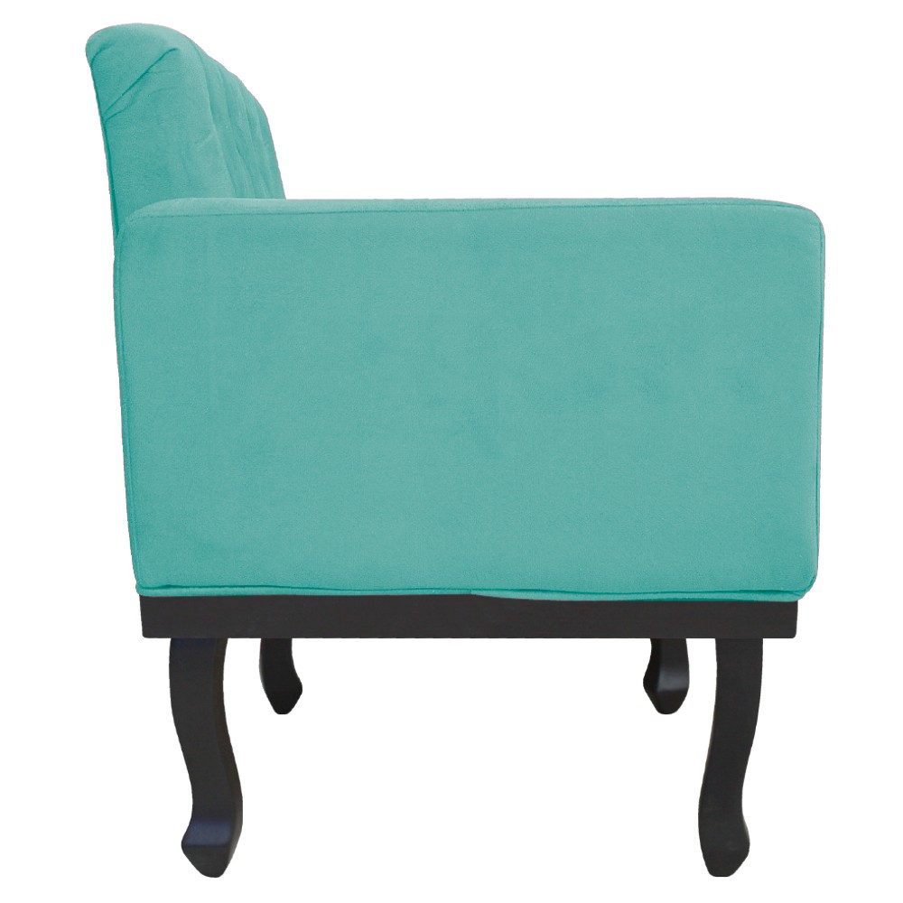 kit 02 Poltronas Classic Pés Luís XV Suede Azul Tiffany - Amarena Móveis