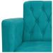 kit 02 Poltronas Classic Pés Luís XV Suede Azul Turquesa - Amarena Móveis