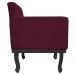 kit 02 Poltronas Classic Pés Luís XV Suede Bordô - Amarena Móveis