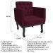 kit 02 Poltronas Classic Pés Luís XV Suede Bordô - Amarena Móveis