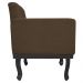 kit 02 Poltronas Classic Pés Luís XV Suede Marrom - Amarena Móveis