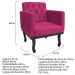 kit 02 Poltronas Classic Pés Luís XV Suede Pink - Amarena Móveis