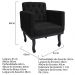 kit 02 Poltronas Classic Pés Luís XV Suede Preto - Amarena Móveis