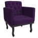 kit 02 Poltronas Classic Pés Luís XV Suede Roxo - Amarena Móveis
