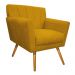 kit 02 Poltronas Laura Palito Mel Suede Amarelo - Amarena Móveis