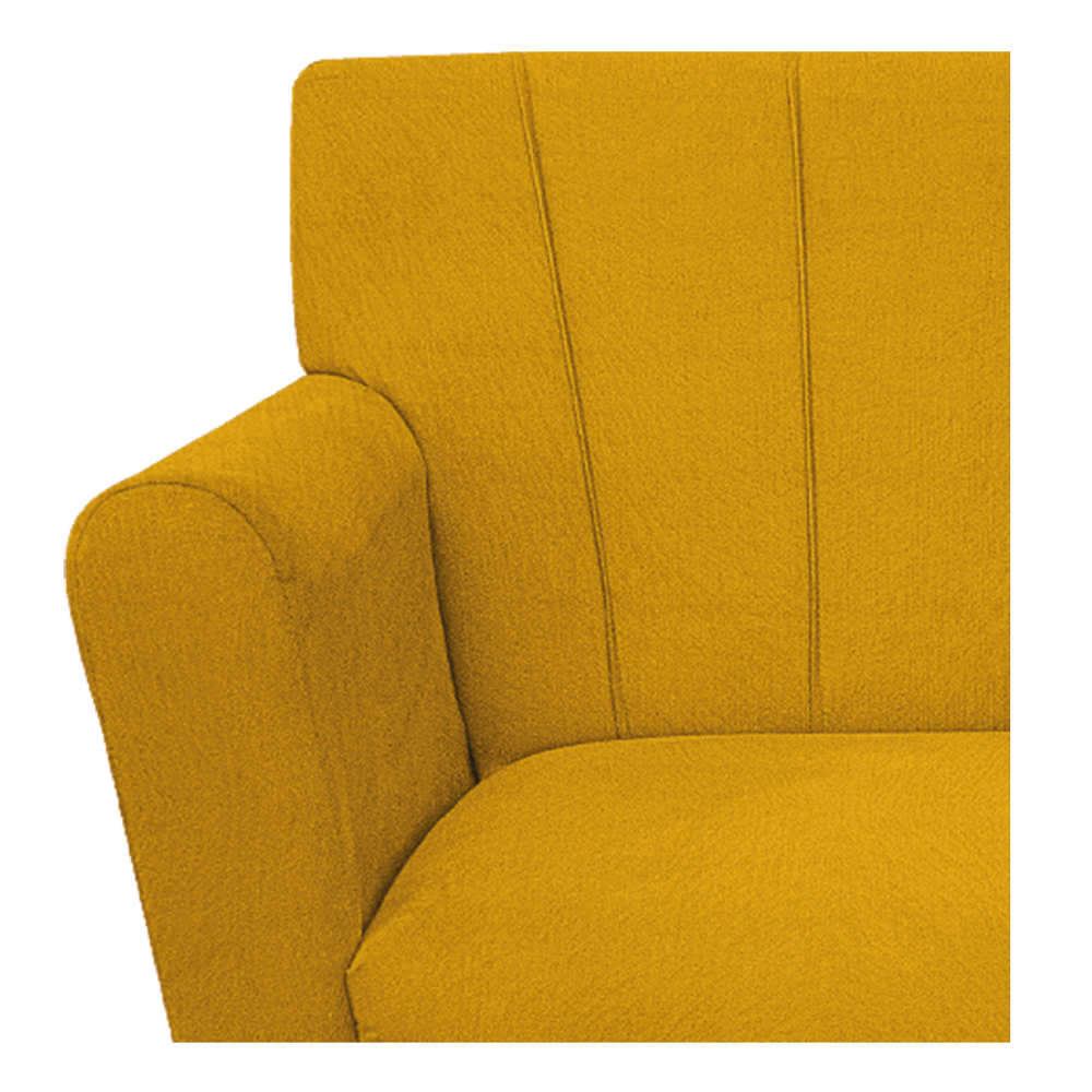 kit 02 Poltronas Laura Palito Mel Suede Amarelo - Amarena Móveis