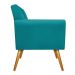 kit 02 Poltronas Laura Palito Mel Suede Azul Turquesa - Amarena Móveis