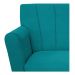 kit 02 Poltronas Laura Palito Mel Suede Azul Turquesa - Amarena Móveis