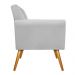 kit 02 Poltronas Laura Palito Mel Suede Branco - Amarena Móveis