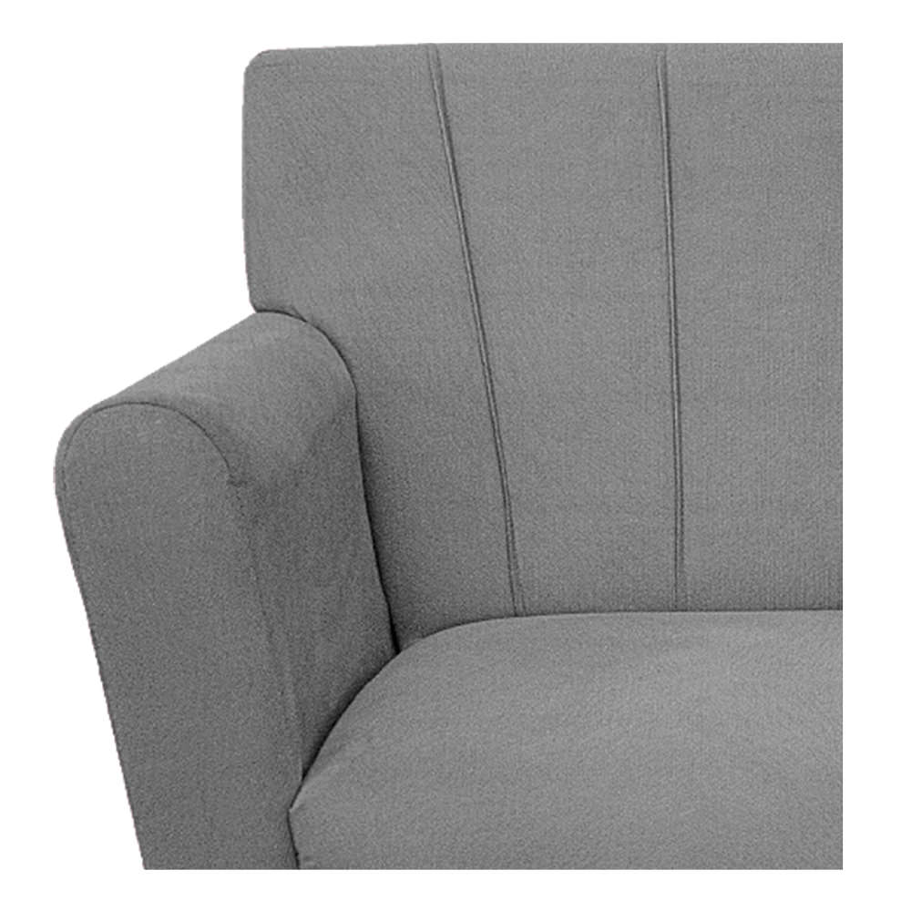 kit 02 Poltronas Laura Palito Mel Suede Cinza - Amarena Móveis