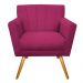 kit 02 Poltronas Laura Palito Mel Suede Pink - Amarena Móveis