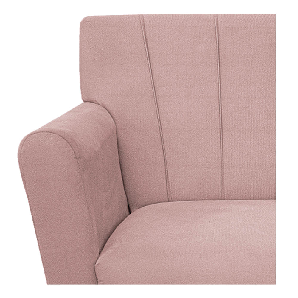 kit 02 Poltronas Laura Palito Mel Suede Rosê - Amarena Móveis