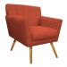 kit 02 Poltronas Laura Palito Mel Suede Terracota - Amarena Móveis