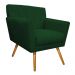 kit 02 Poltronas Laura Palito Mel Suede Verde - Amarena Móveis