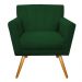 kit 02 Poltronas Laura Palito Mel Suede Verde - Amarena Móveis