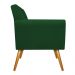 kit 02 Poltronas Laura Palito Mel Suede Verde - Amarena Móveis