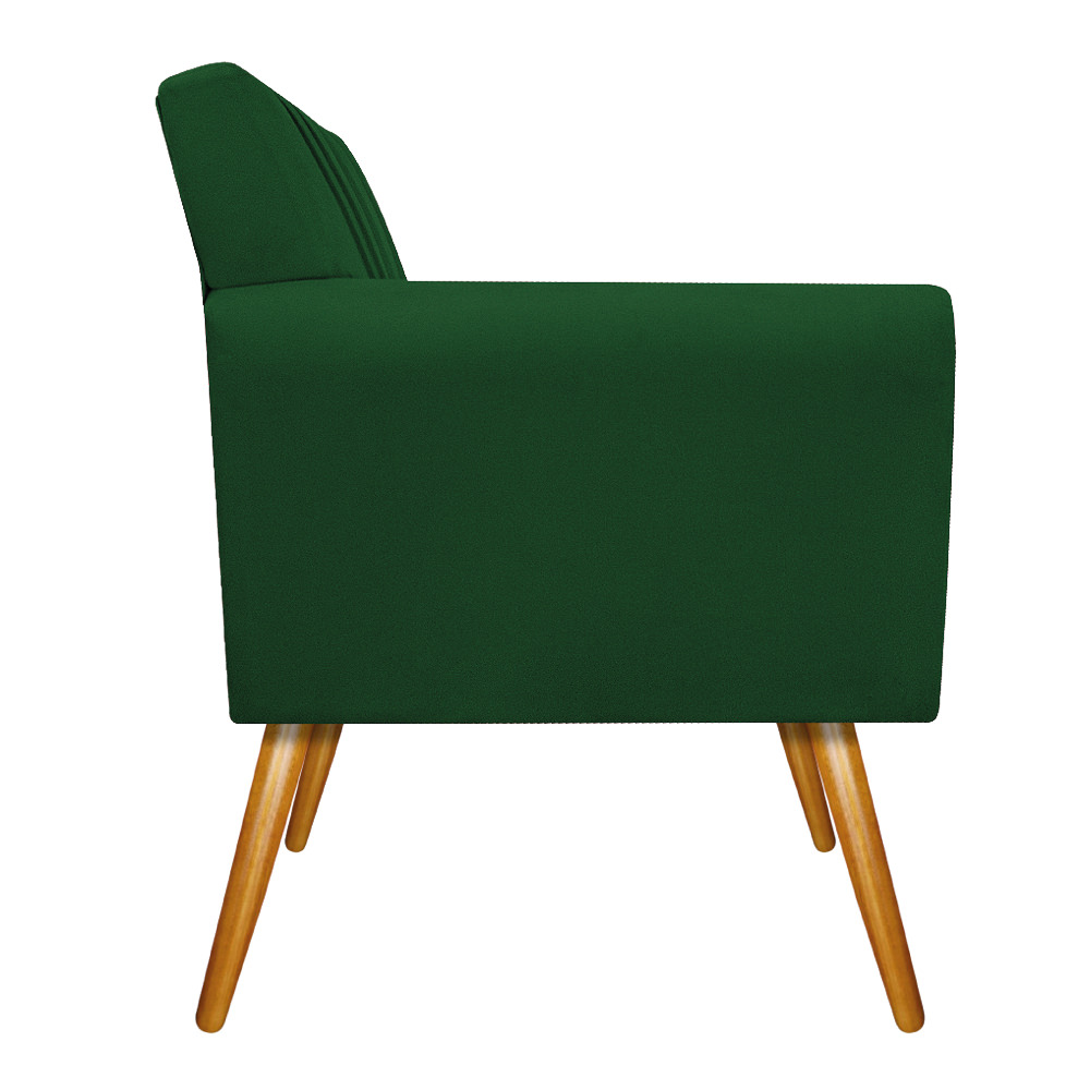 kit 02 Poltronas Laura Palito Mel Suede Verde - Amarena Móveis