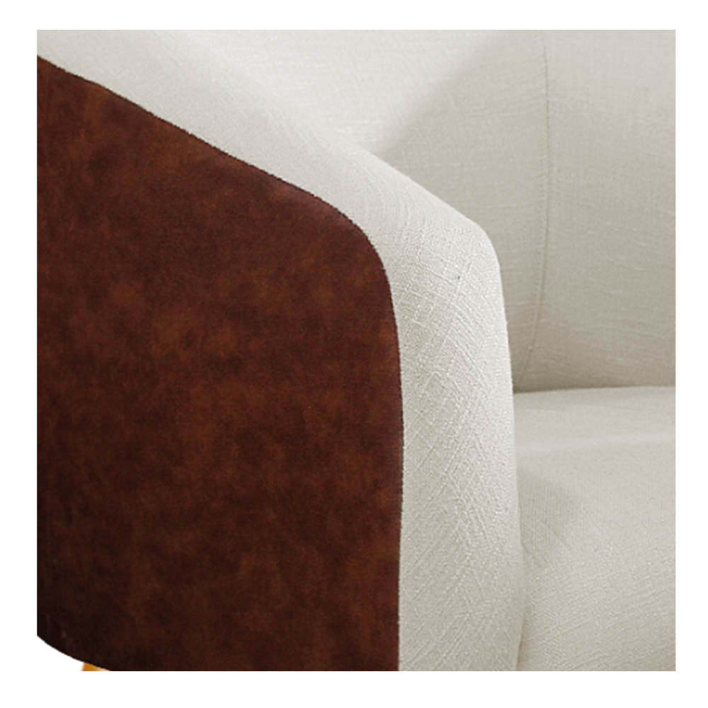 kit 02 Poltronas Luiza Corano Nozes e Linho Bege - Amarena Móveis