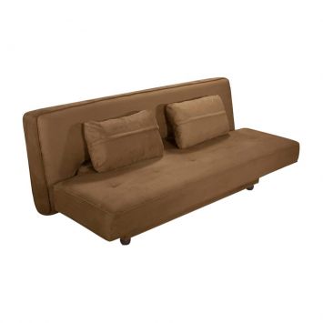 Sofá Cama Elite Suede Marrom American Comfort