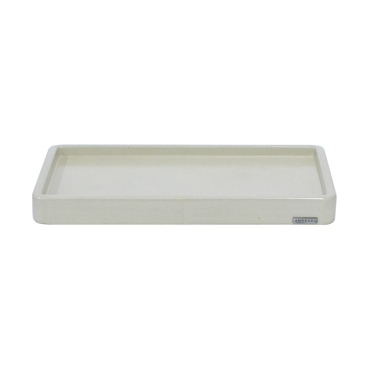 Bandeja Retangular G em concreto - Creme