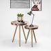 Conjunto de Mesas Auxiliares Redondas Lisboa Off White - Adz