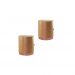 Kit 2 Banco Puff Redondo Decorativo Viena Amarula - Adz