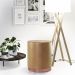 Kit 2 Banco Puff Redondo Decorativo Viena Amarula - Adz