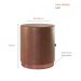 Kit 2 Banco Puff Redondo Decorativo Viena Café - Adz