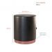 Kit 2 Banco Puff Redondo Decorativo Viena Preto - Adz