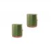 Kit 2 Banco Puff Redondo Decorativo Viena Verde - Adz