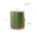 Kit 2 Banco Puff Redondo Decorativo Viena Verde - Adz