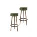 Kit 2 Banquetas Altas Estofadas Roma 70cm Verde - Adz