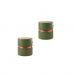 Kit 2 Mesas Auxiliares Lisboa + 2 Puffes Miami Verde Adz
