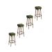 Kit 4 Banquetas Altas Estofadas Manila 70cm Verde - Adz