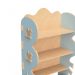 Estante Livreiro Infantil de Encaixe com Organizador de Brinquedos Natureza Azul