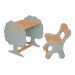 Mesa e Cadeira Infantil de Encaixe Natureza Azul