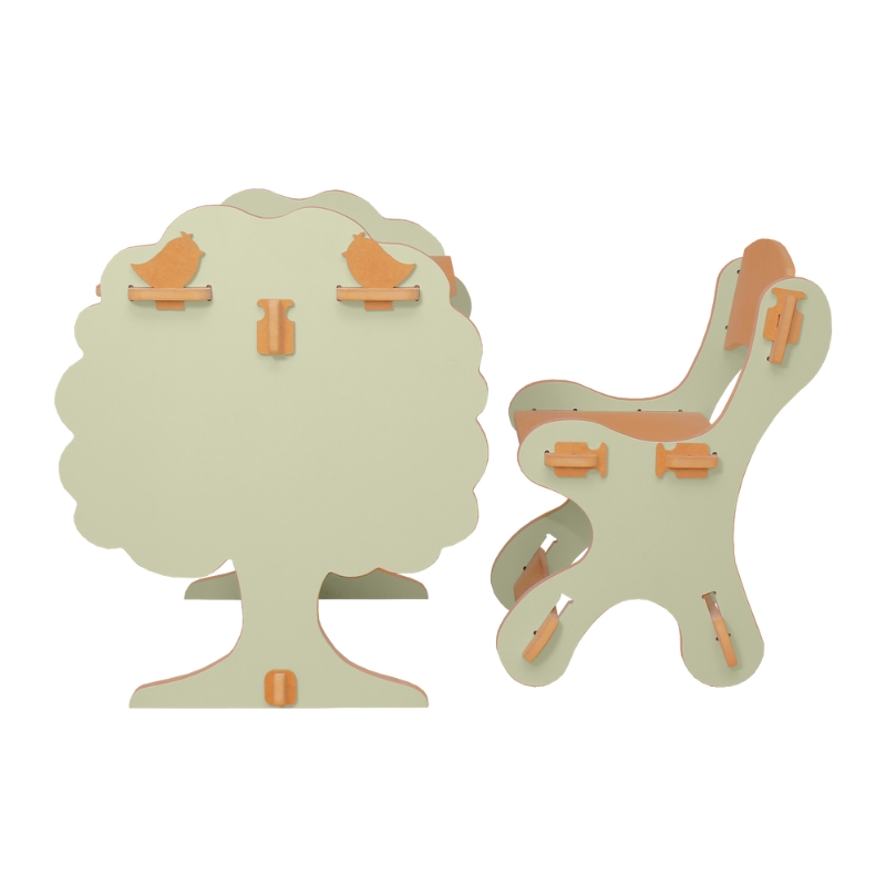 Mesa e Cadeira Infantil de Encaixe Natureza Verde
