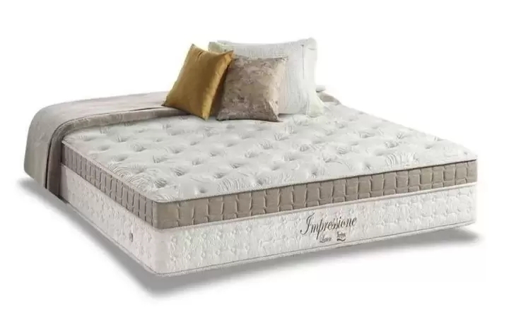 Colchão De Casal Impressione Látex Natural Visco elástico Luxo Anjos Conforto 1,38x1,88x0,42