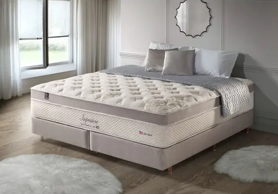 Colchão King Size De Molas Pocket Em Viscoelástico Com Látex Natural Luxuoso Impressione Anjos Selado Pelo Inmetro