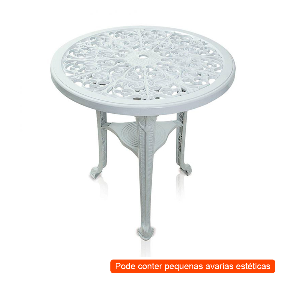 [OUTLET] Mesa de Plástico Redonda Colonial Polipropileno Branca Antares