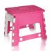 Banco de Plástico Dobrável Infantil Rosa