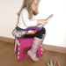 Banco de Plástico Dobrável Infantil Rosa