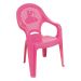 Cadeira de Plástico Infantil Decorada Rosa