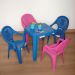 Cadeira de Plástico Infantil Decorada Rosa