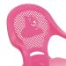 Cadeira de Plástico Infantil Decorada Rosa