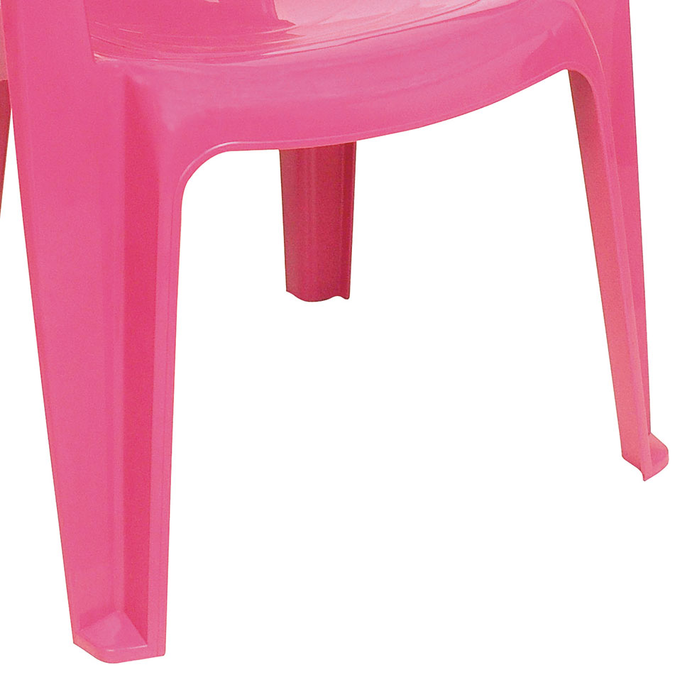 Cadeira de Plástico Infantil Decorada Rosa